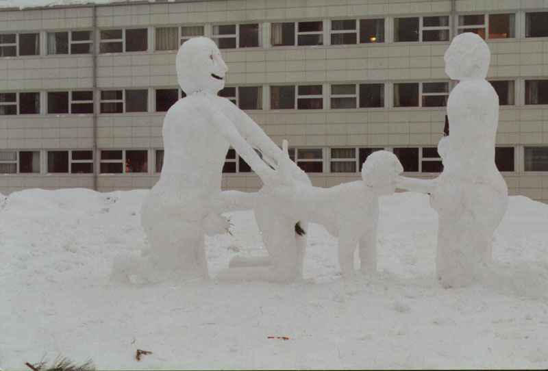 Snow sculpture